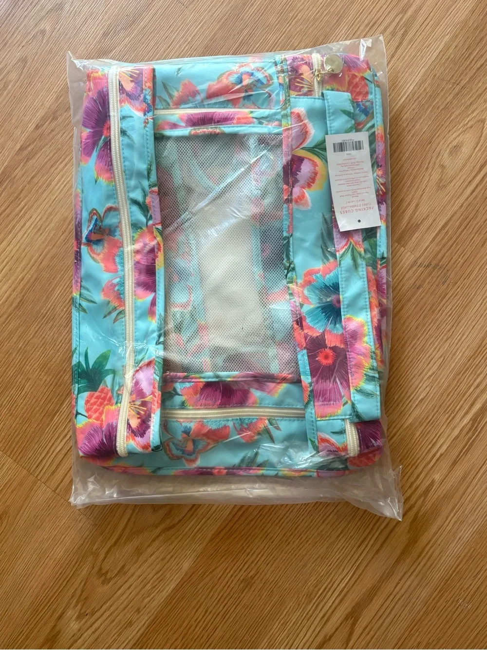 Packing Cubes - Floral Turquoise Set of 2